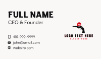 Skull Pistol Weapon Business Card