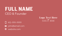 Feminine Fashion Spa Business Card