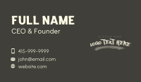 Business Graffiti Wordmark Business Card Design