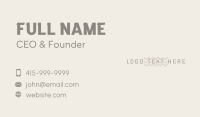 Vintage  Wave Wordmark Business Card