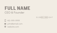 Vintage  Wave Wordmark Business Card