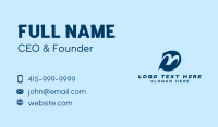 Blue DM Monogram  Business Card Design