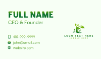 Organic Leaf Letter C Business Card