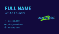 Street Graffiti Wordmark Business Card