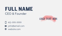 Fun Brush Stroke Wordmark Business Card Design