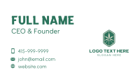 Hexagon Cannabis Emblem Business Card Design