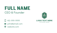 Hexagon Cannabis Emblem Business Card