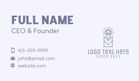 Geometric Blue Candle  Business Card