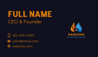 Flaming Frozen Ice House Business Card