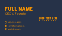 Masculine Enterprise Wordmark Business Card