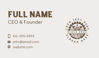 Wood Log Carpentry Badge Business Card Design