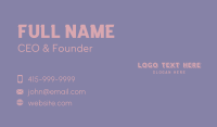 Toddler Business Card example 3