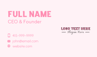 Pink Enterprise Wordmark Business Card