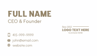 Generic Modern Wordmark Business Card
