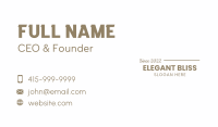 Generic Modern Wordmark Business Card