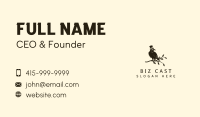 Crow Monocle Hat Business Card
