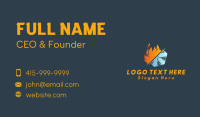 Fire and Ice Hexagon Business Card