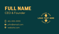 Yellow Circle Dots Business Card