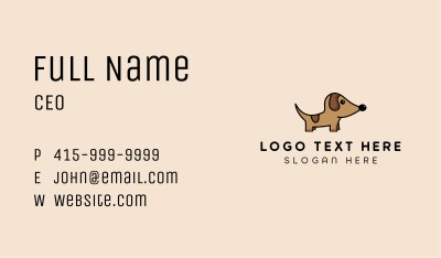 Dachshund Pup Dog  Business Card