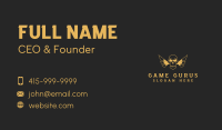 Golden Gothic SKull Business Card