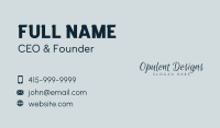 Elegant Script Wordmark Business Card Image Preview