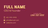 Generic Outlined Wordmark Business Card