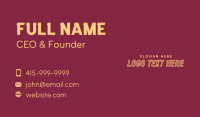 Playful Business Card example 4