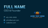Fire Snowflake Conditioning Business Card