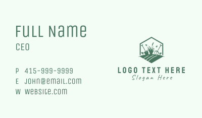 Landscaping Gardening Grass Business Card Image Preview