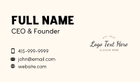 Feminine Script Wordmark Business Card