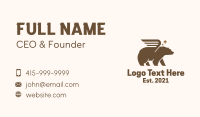 Winged Grizzly Bear Business Card