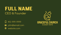 Gold Sitting Cat Business Card