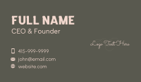 Beauty Fashion Line Wordmark Business Card