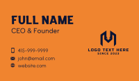 Wild Fox Letter M Business Card Design