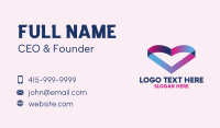 Modern Heart Gradient Business Card