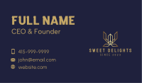 Golden Letter W Hotel Business Card