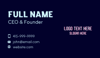 Digital Glitch Wordmark Business Card Design