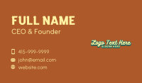 Hobbyist Business Card example 1