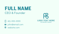 A & B Monogram Business Card