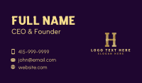 Architecture Pillar Letter H Business Card