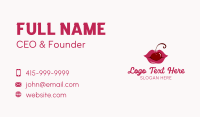 Kissable Cherry Lips Business Card Design