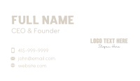 Simple Signature Wordmark Business Card