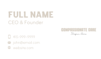 Casualwear Business Card example 4