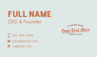 Casual Cursive Wordmark Business Card