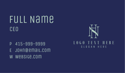Insurance Firm N & H  Business Card