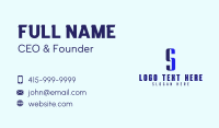 Blue Ribbon Media Letter S  Business Card Design