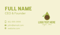 Organic Avocado Droplet Business Card Design