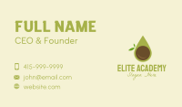 Organic Avocado Droplet Business Card