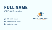 Flame Snowflake Droplet  Business Card Design