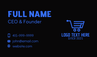 Online Grocery Cart  Business Card Design